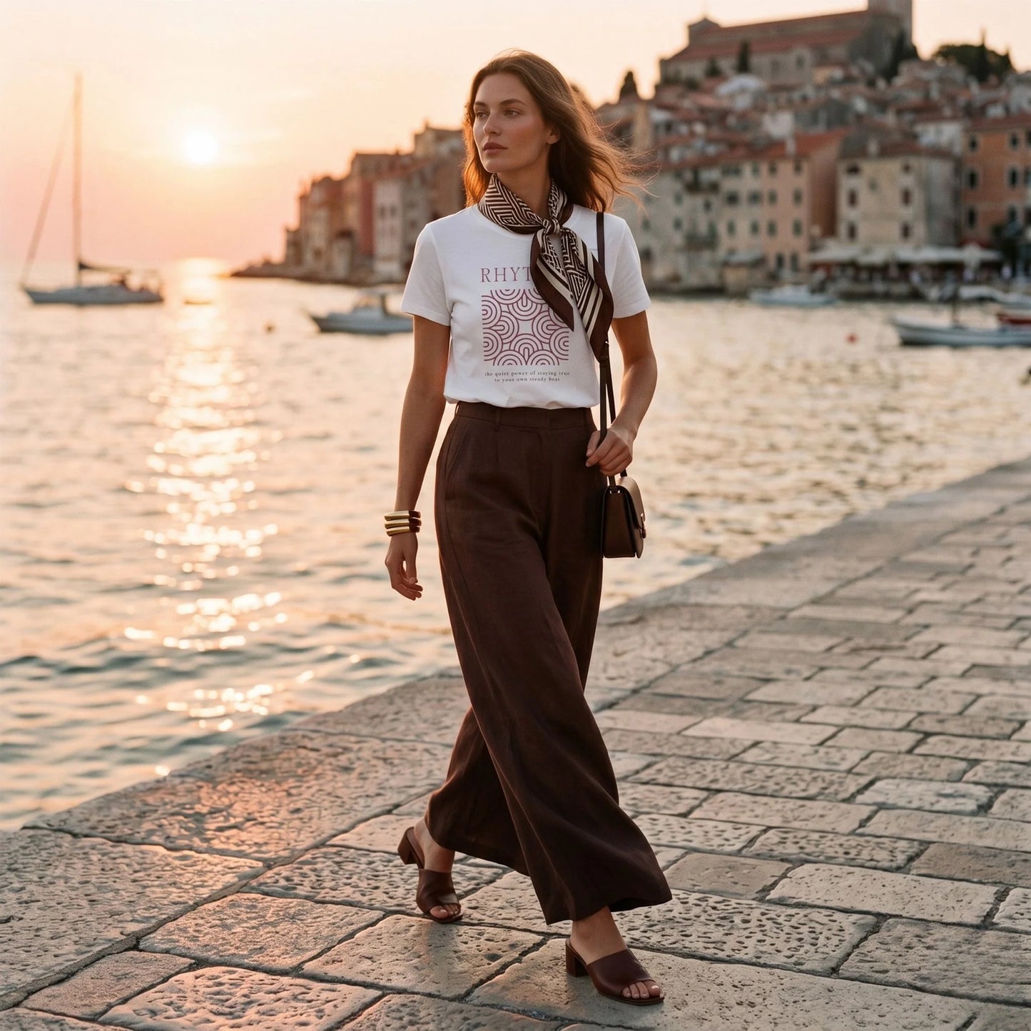 The RHYTHM Tee | White — Vintage Berry