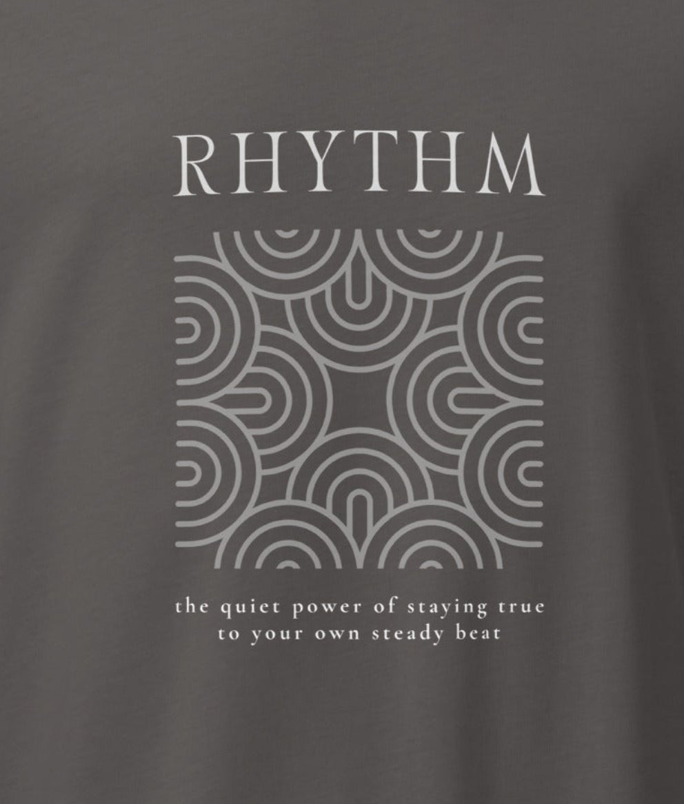 The RHYTHM Tee | Anthracite — White